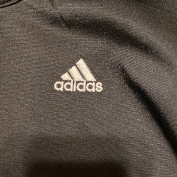 Adidas boys classic 3 striped black zip up Athletic Jacket size L/G - Picture 3 of 6